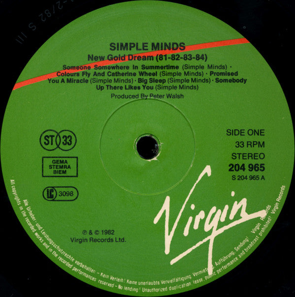 Simple Minds : New Gold Dream (81-82-83-84) (LP, Album)