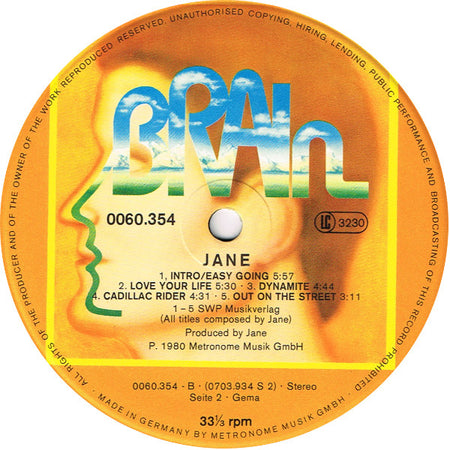Jane : Jane (LP, Album)