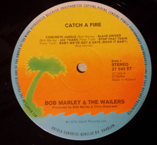 Bob Marley & The Wailers : Catch A Fire (LP, Album, RE)