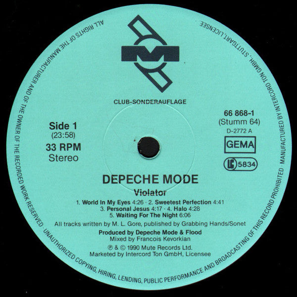 Depeche Mode : Violator (LP, Album, Clu)