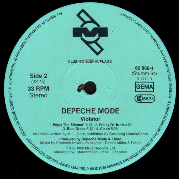 Depeche Mode : Violator (LP, Album, Clu)