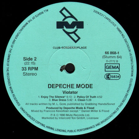 Depeche Mode : Violator (LP, Album, Clu)