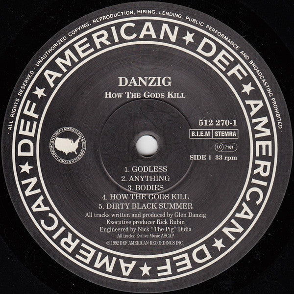 Danzig : Danzig III: How The Gods Kill (LP, Album)