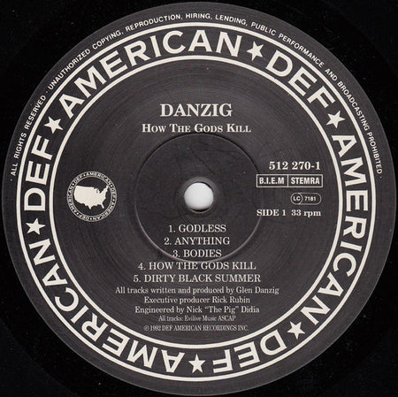 Danzig : Danzig III: How The Gods Kill (LP, Album)