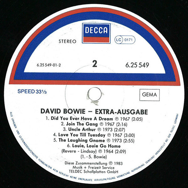 David Bowie : Extra-Ausgabe (LP, Comp)