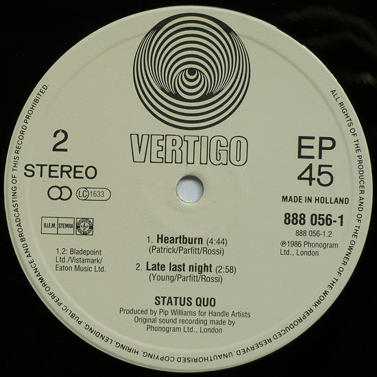 Status Quo : In The Army Now (12", EP)