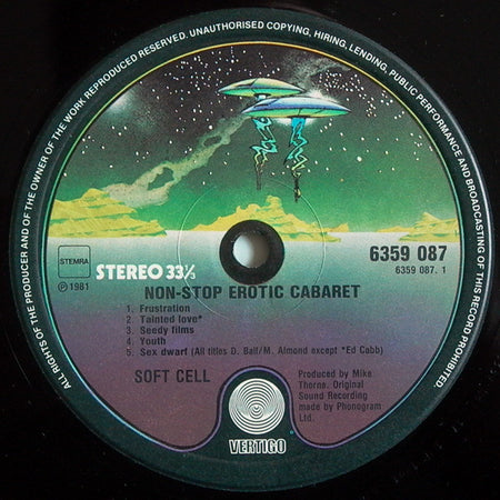 Soft Cell : Non-Stop Erotic Cabaret (LP, Album)