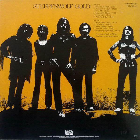 Steppenwolf : Gold (Their Great Hits) (LP, Comp, RE)
