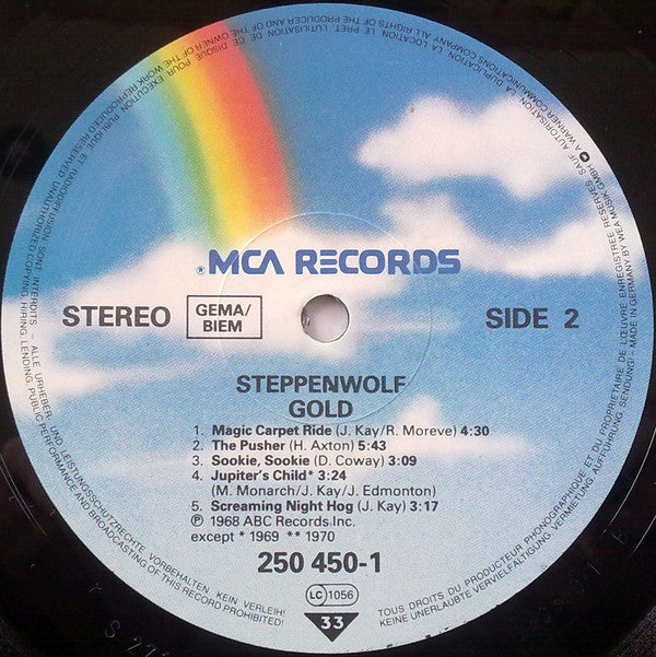 Steppenwolf : Gold (Their Great Hits) (LP, Comp, RE)
