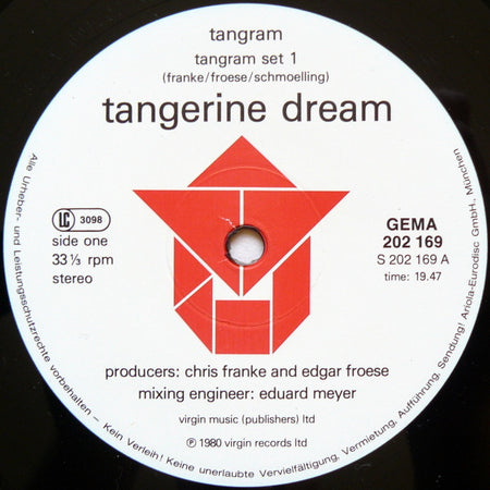 Tangerine Dream : Tangram (LP, Album, RE)