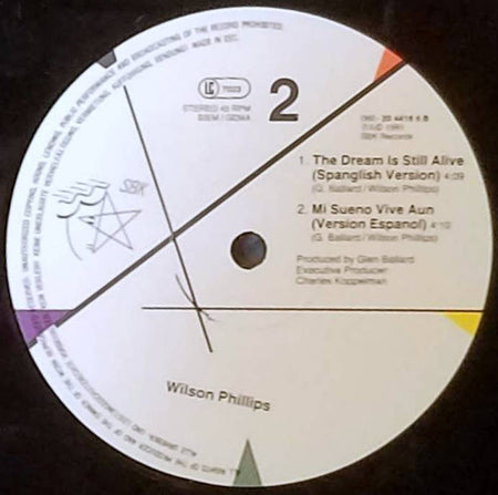 Wilson Phillips : The Dream Is Still Alive (12", Maxi)