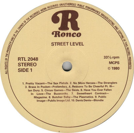 Various : Street Level (20 New Wave Hits) (LP, Album, Comp)