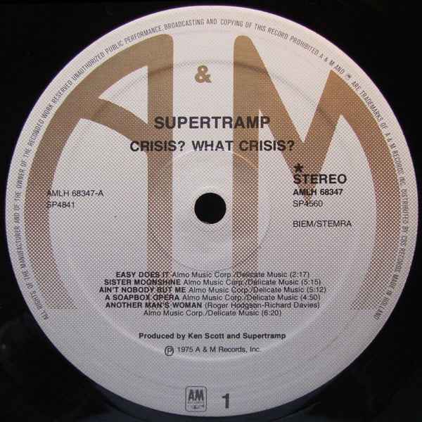 Supertramp Crisis? What Crisis? (LP) (Near Mint (NM Or M ))