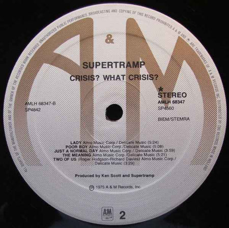 Supertramp Crisis? What Crisis? (LP) (Near Mint (NM Or M ))