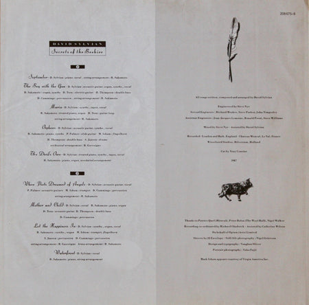 David Sylvian : Secrets Of The Beehive (LP, Album, Glo)