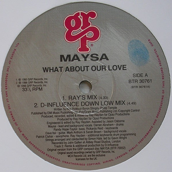 Maysa Leak : What About Our Love? (12")