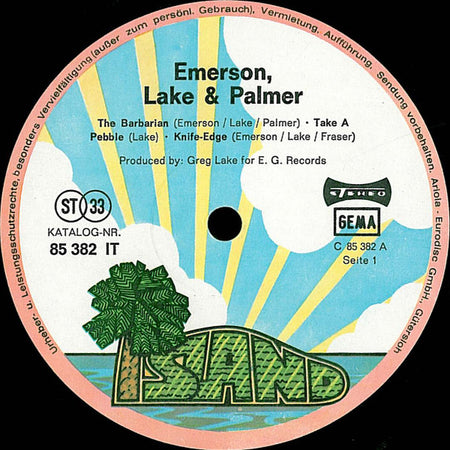 Emerson, Lake & Palmer : Emerson Lake & Palmer (LP, Album, RP)