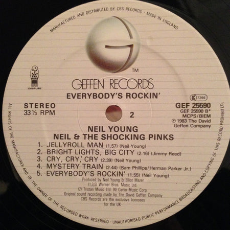 Neil Young & The Shocking Pinks : Everybody's Rockin' (LP, Album)