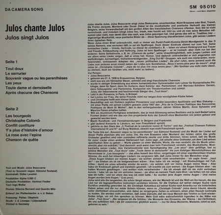 Julos Beaucarne : Julos Chante Julos (LP, Album)