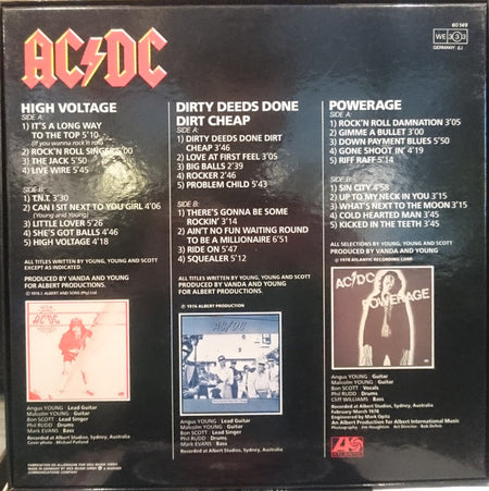 AC/DC : 3 Record Set (3xLP, Album, Comp + 7", Single)