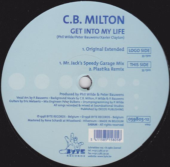 CB Milton : Get Into My Life (12")