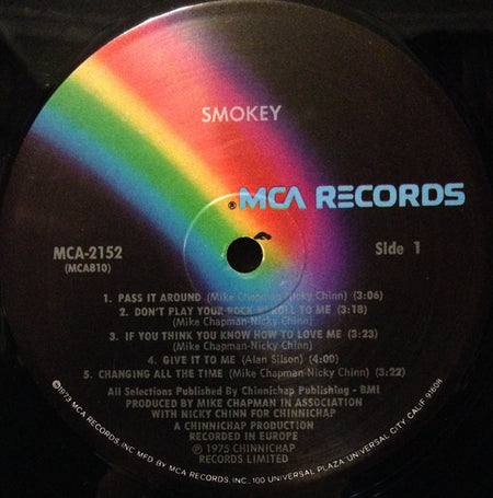 Smokie : Smokey (LP, Album, Pin)