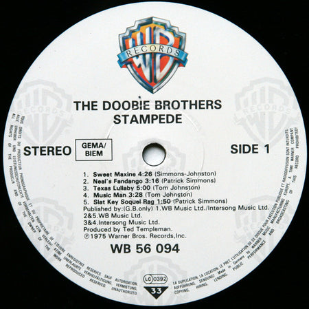 The Doobie Brothers : Stampede (LP, Album, RE)