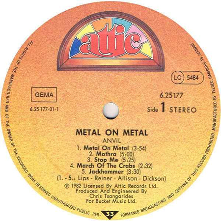 Anvil - Metal On Metal (LP) (Near Mint (NM or M-))