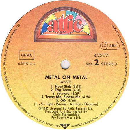 Anvil - Metal On Metal (LP) (Near Mint (NM or M-))