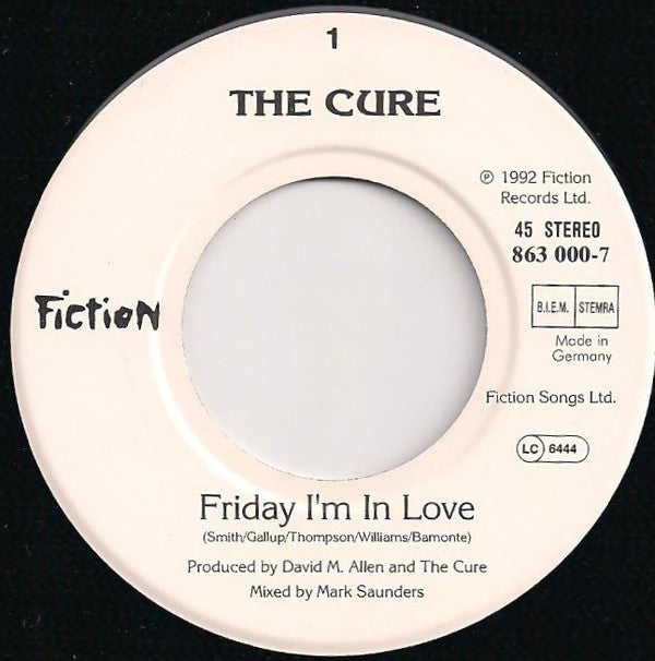 The Cure : Friday I'm In Love (7", Single)