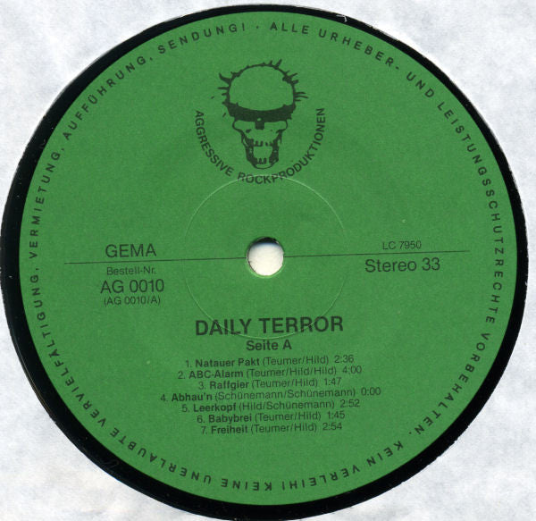 Daily Terror : Schmutzige Zeiten (LP, Album)