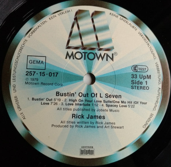 Rick James : Bustin' Out Of L Seven (LP, Album, RE)