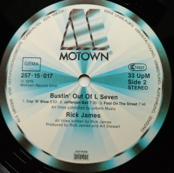 Rick James : Bustin' Out Of L Seven (LP, Album, RE)