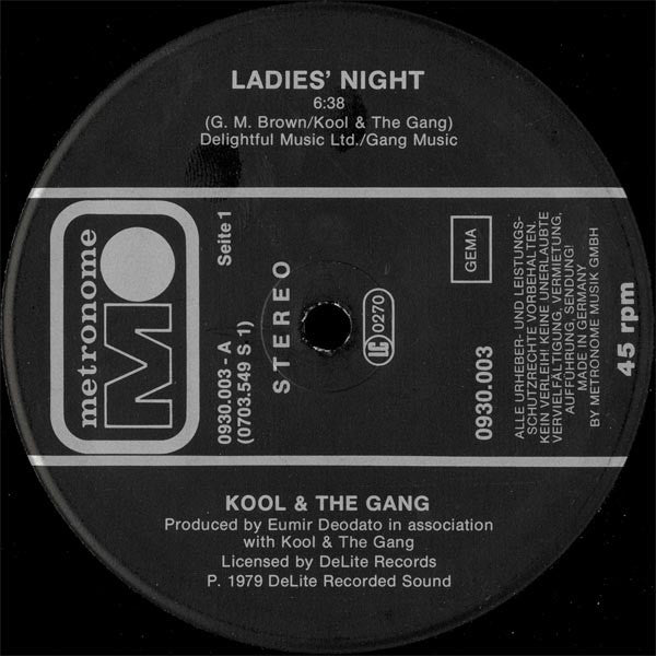 Kool & The Gang : Ladies' Night (12", Single)