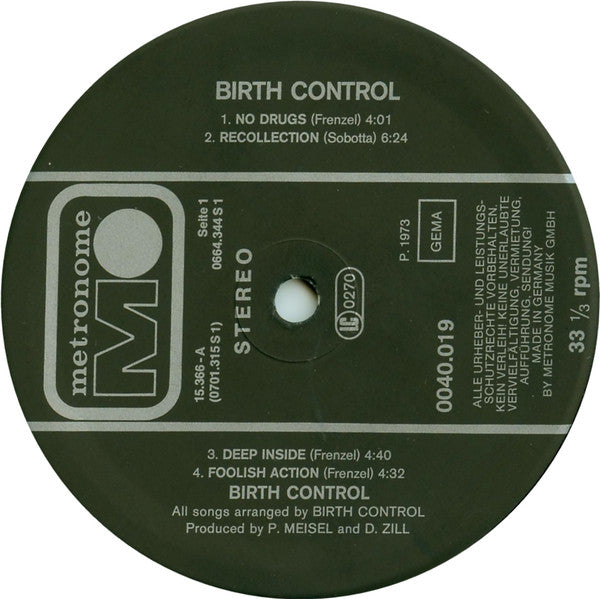 Birth Control : Birth Control (LP, Album, RE)