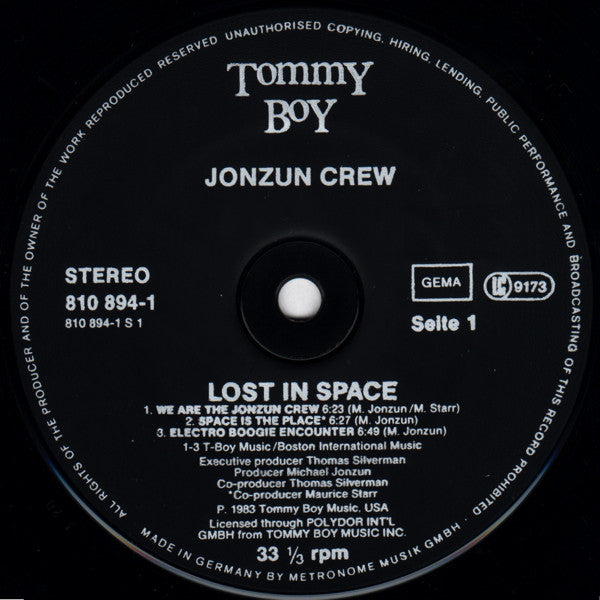 The Jonzun Crew : Lost In Space (LP, Album)