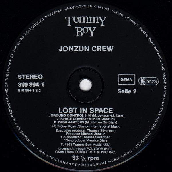 The Jonzun Crew : Lost In Space (LP, Album)