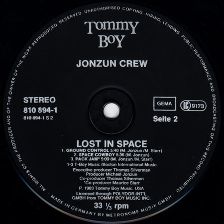 The Jonzun Crew : Lost In Space (LP, Album)