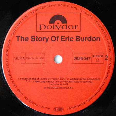 Eric Burdon - The Story Of Eric Burdon (2xLP) (Near Mint (NM or M-))