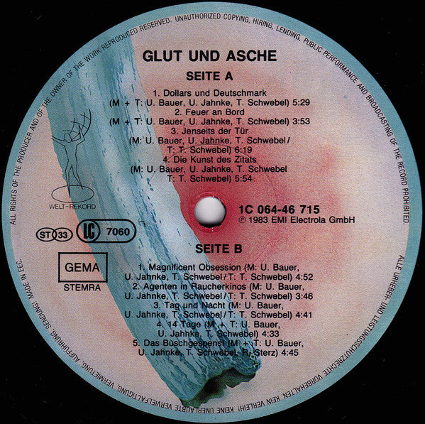 Fehlfarben : Glut Und Asche (LP, Album)