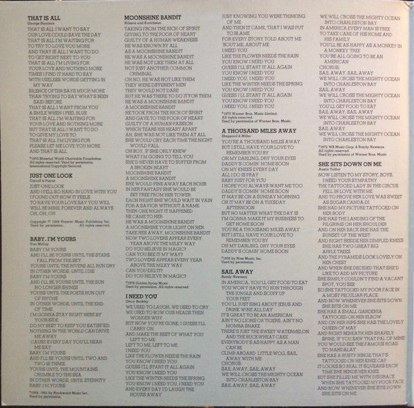 Harry Nilsson : ...That's The Way It Is (LP, Album, Gat)