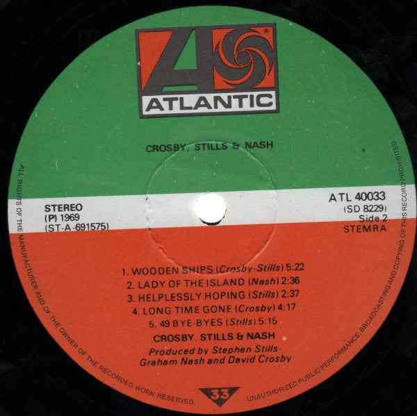 Crosby, Stills & Nash - Crosby, Stills & Nash (LP) (Near Mint (NM or M-))