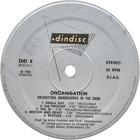 Orchestral Manoeuvres In The Dark : Organisation (LP, Album)