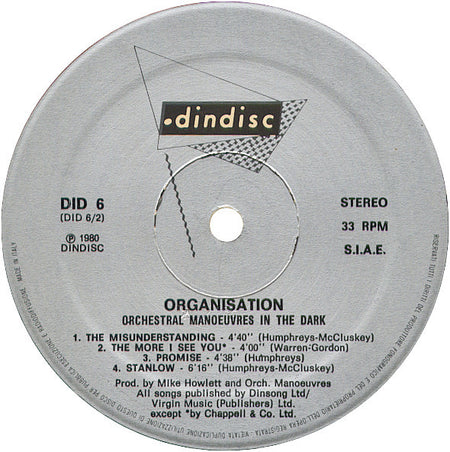 Orchestral Manoeuvres In The Dark : Organisation (LP, Album)