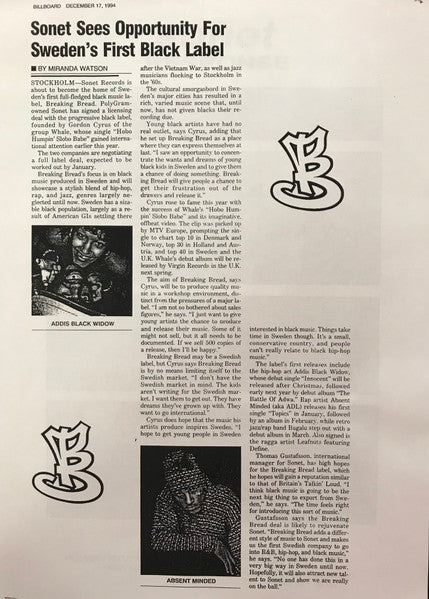 Absent Minded : Topics (12", EP, W/Lbl)