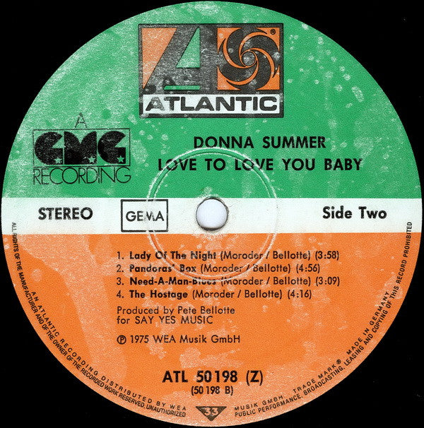 Donna Summer : Love To Love You Baby (LP, Album)