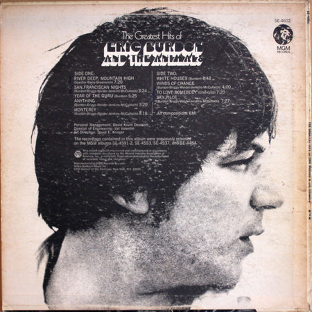 Eric Burdon & The Animals : The Greatest Hits Of Eric Burdon And The Animals (LP, Comp)