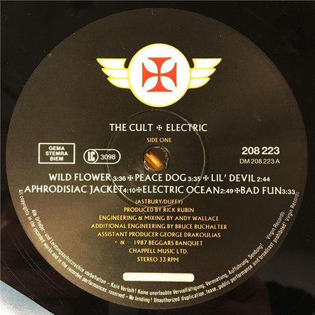 The Cult : Electric (LP, Album, Gat)