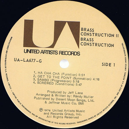 Brass Construction : Brass Construction II (LP, Album)